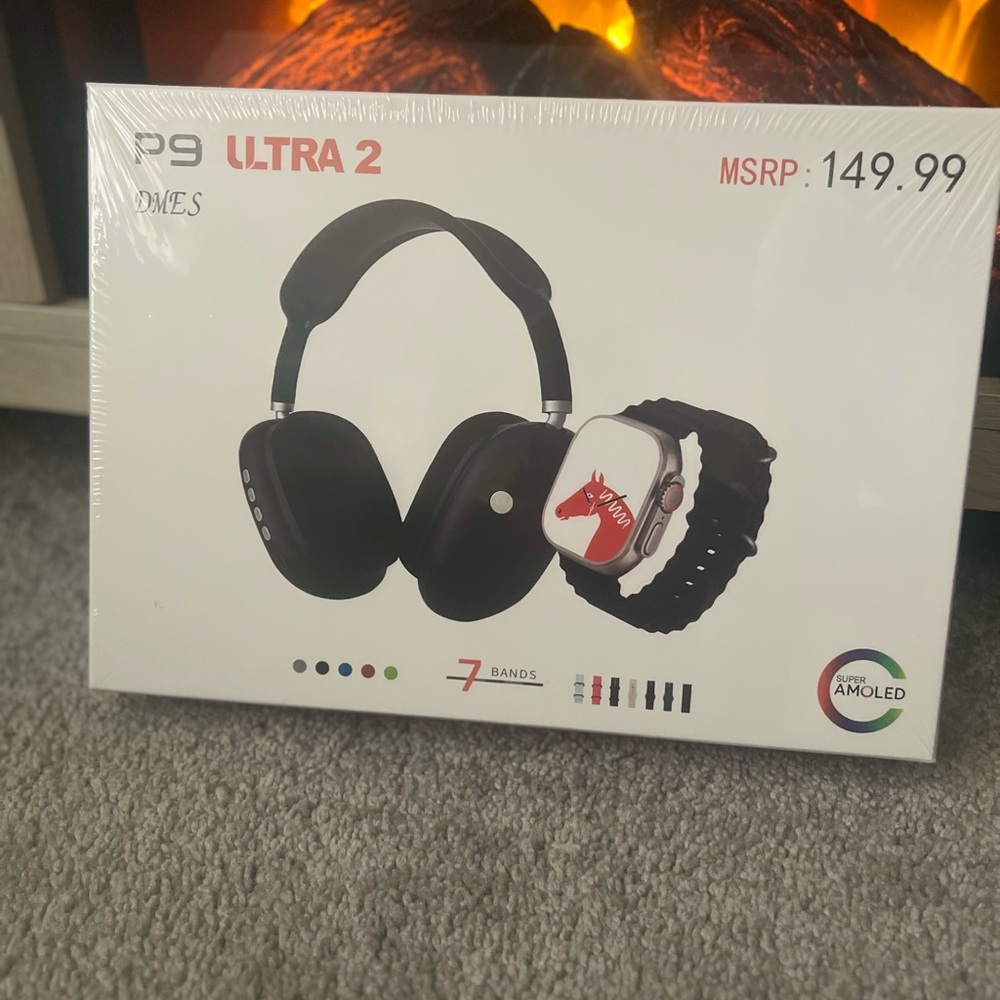 P9 Ultra 2 Wireless Headphones with Accessories